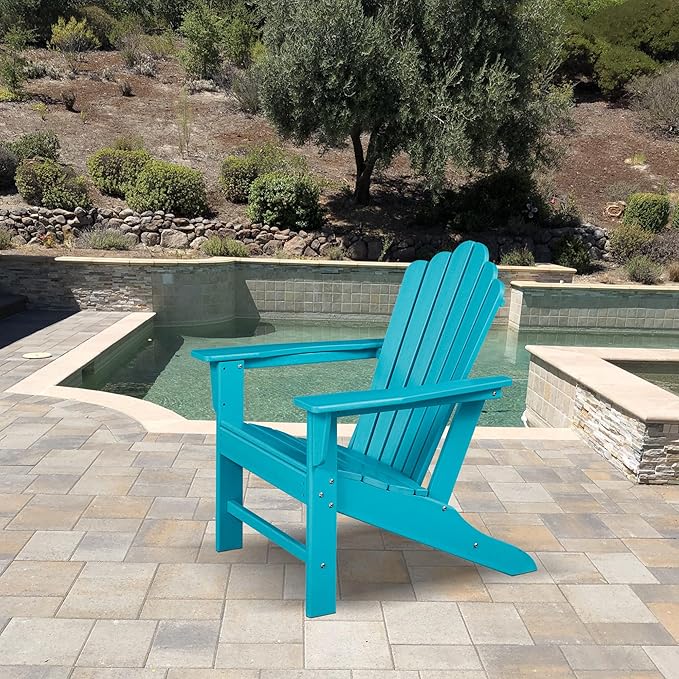 Clihome Patio Chairs Adirondack Chair Outdoor Chairs Lounge Chairs for Outside Lawn Chair Plastic Adirondack Chairs Outdoor Furniture for Yard, Garden, Patio