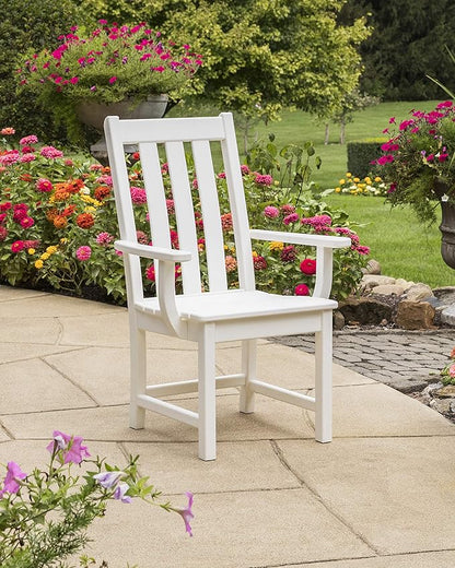 POLYWOOD Vineyard Dining Arm Chair (White)