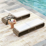 Tangkula Outdoor Chaise Lounge Chair, 7-Position PE Wicker Patio Reclining Sun Lounger with Adjustable Backrest - Photo 4