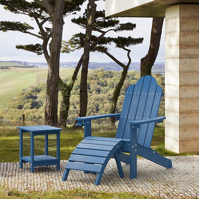 LUE BONA HDPS Adirondack Chairs Set of 6, Fire Pit Outdoor Chair Weather Resistant with Cup Holder - Photo 7
