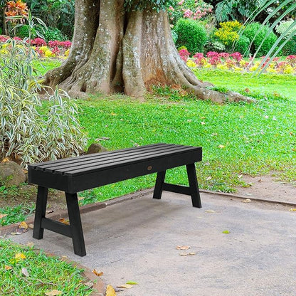 highwood Weatherly Backless Bench, 4-Feet, Black