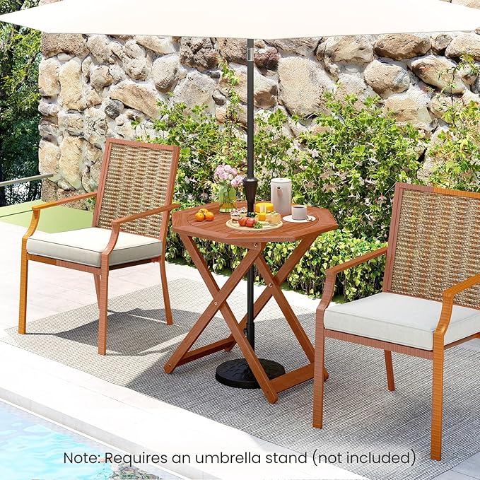 Tangkula 32-Inch Octagon Folding Outdoor Dining Table - Photo 2