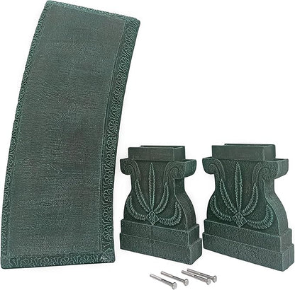 Arcadia Garden Products Outdoor Fiberclay Garden Bench for Patio, Porch, Park, Lightweight and Durable Outside Furniture Decor, Green