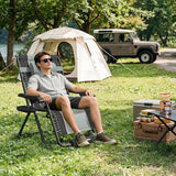 Amopatio Zero Gravity Reclining Patio Chairs Set of 2 XXL Foldable Lounge Chair with Removable Cup - Photo 2