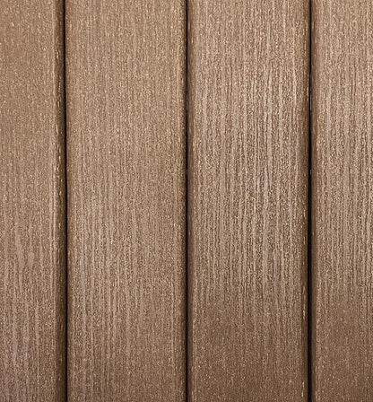 DuraWeather Poly® Adirondack Porch Rocker - Mahogany (Wood Grain) on White