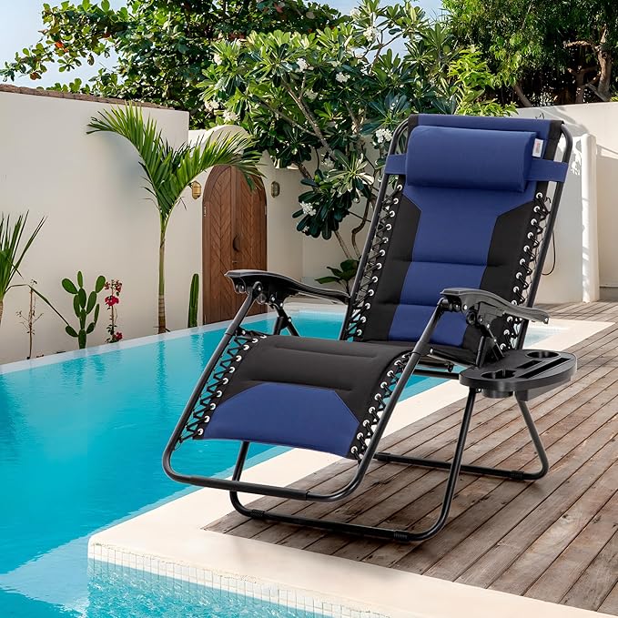 Sophia & William Oversized XL Zero Gravity Recliner Chair Set of 2 Padded - Photo 2