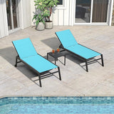 PURPLE LEAF Extra Large Outdoor Chaise Lounge 2 Pieces Aluminum Patio Lounge Chair with Wheels Reclining Chair for - Photo 3