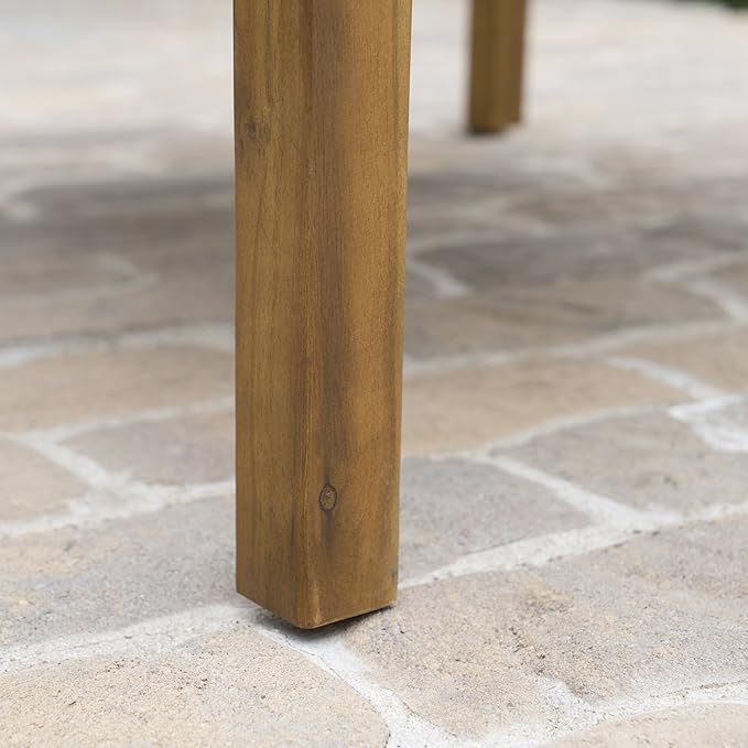 Christopher Knight Home Perla Outdoor Acacia Wood Coffee Table, Teak Finish ,Brown - Photo 7