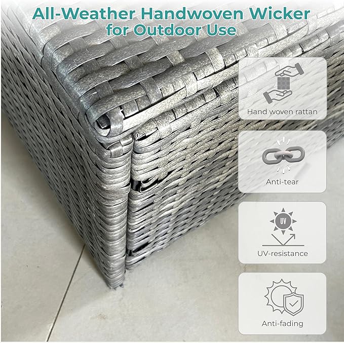 GIANGSUNNY 4 Patio Furniture Set with Storage - Photo 8