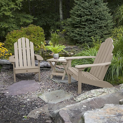 highwood 2 Classic Westport Adirondack Chairs with Folding Side Table, Eucalyptus