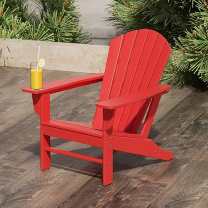 WestinTrends Dylan Outdoor Adirondack Chair (Set of 8), Red