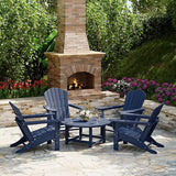 Costaelm Patio Conversation Table, Tatio Accent HDPE Outdoor Weather Resistant - Photo 3