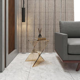 LeisureMod 15.75" Triangular Side Table, Stackable Plastic Accent End Table for Indoor & Outdoor Use - Photo 2