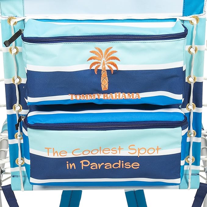 Tommy Bahama Hi-Boy 17" Seat Height 4-Position Lace-Up Suspension Folding Beach Backpack Chair - Photo 9