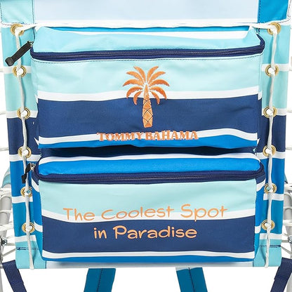 Tommy Bahama Hi-Boy 17" Seat Height 4-Position Lace-Up Suspension Folding Beach Backpack Chair