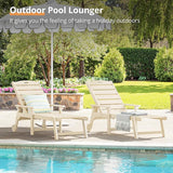 LUE BONA Outdoor Chaise Lounge, HDPS Chaise Lounger, 5 Positions Adjustable Lounge Chairs - Photo 3