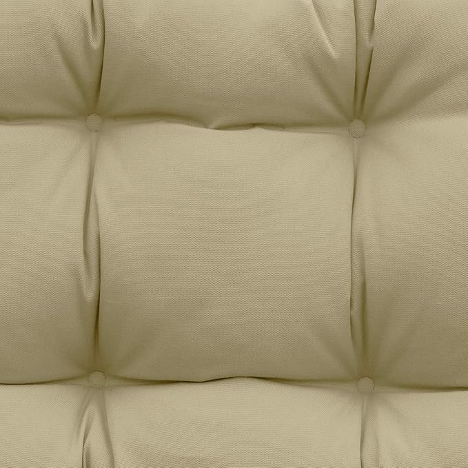 QILLOWAY Outdoor Patio Wicker Seat Cushions Group Loveseat/Two U-Shape/Two Lumbar Pillows for Patio Furniture,Wicker Loveseat,Bench,Porch,All Weather, Settee of 5 (Beige)