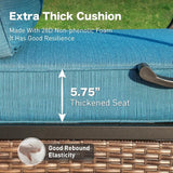 Metal Patio Furniture Sofa with 5.75" Extra Thick Cushion - Photo 3