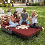 NICESOUL Double Chaise Lounge Outdoor, 51.2" Wide 2-Person Daybed with Independent Recline - Photo 4