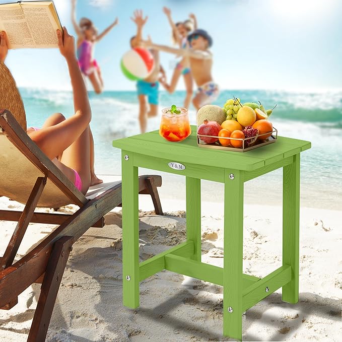 Y&M Outdoor Side Table, HIPS Adirondack Small Single Table, Waterproof Square Outside Table - Photo 7