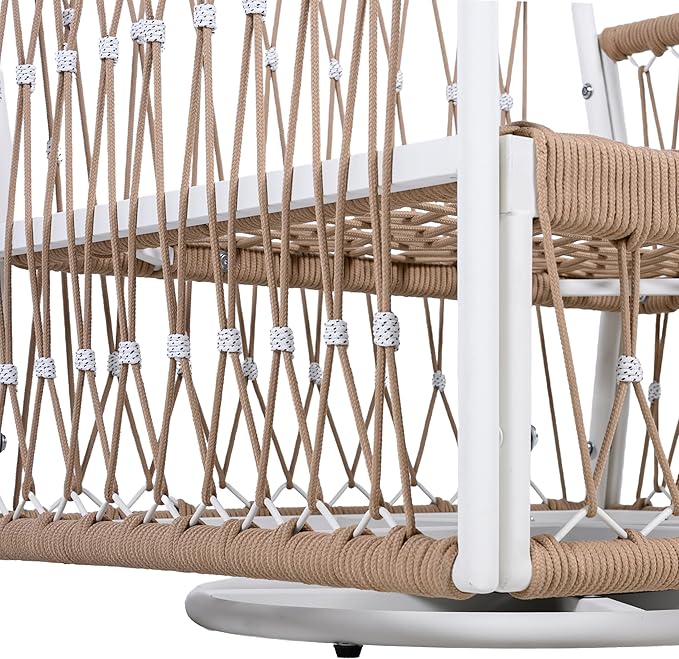 Christopher Knight Home Fiora 360° Swivel Patio Chairs Set of 2 with Handwoven Rope - Photo 10