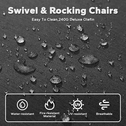 Aluminum Patio Sofa - 3-Seater Outdoor Couch with 6" Thick Removable Cushions, All-Weather Metal Frame, Deep Setting for Garden, Poolside and Porch