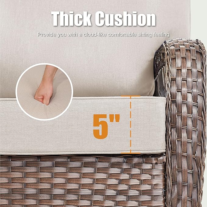 75'' Outdoor Patio Couch Wicker Sofa - Photo 5