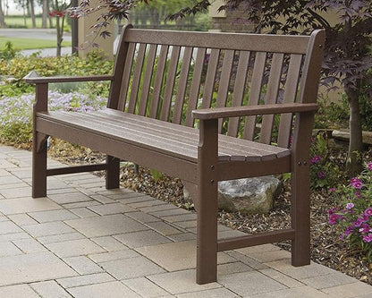 POLYWOOD GNB60TE Vineyard 60" Bench, Teak