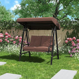 AECOJOY Outdoor Patio Swing Chair for Adults, 2-Seat Porch Swings with Adjustable Canopy - Photo 8