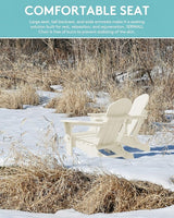 SERWALL Folding Adirondack Chair Set of 6 - Folding Adirondack Chairs with Cup Holder - Photo 3