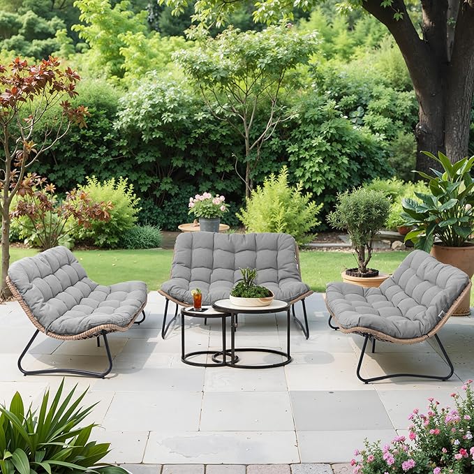Crestlive Products Outdoor Loveseat 3PCS, Outdoor Sofa Set - Photo 1