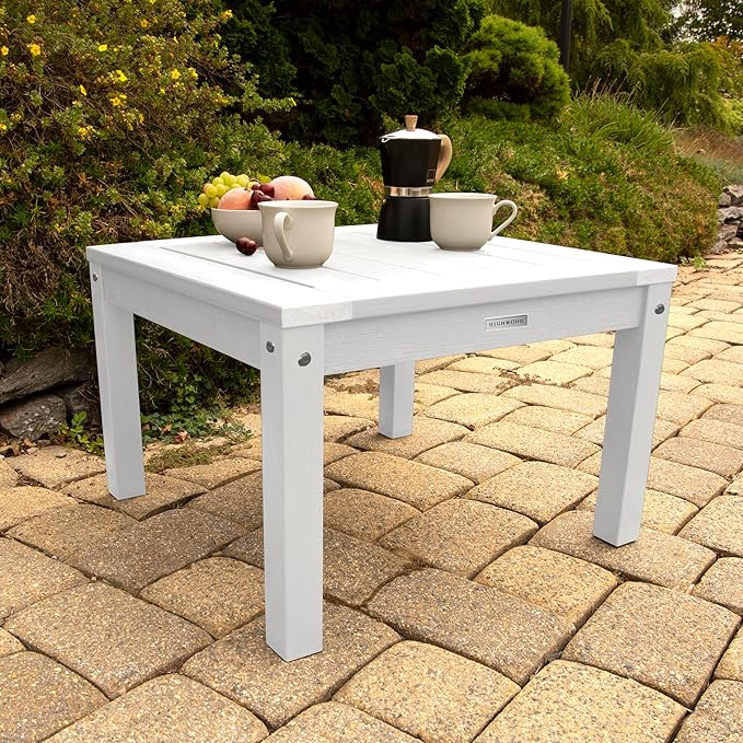 highwood AD-KITRKCH1-WHE Lehigh 2 Rocking Chairs with Adirondack Side Table, White
