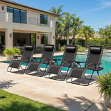 Homall Zero Gravity Chair Patio Folding Lawn Outdoor Lounge Gravity Camp Reclining Lounge Chair with Cup Holder Pillows - Photo 2