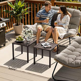 Crestlive Products Aluminum Outdoor Side Table Set of 2, Pool Lounge Chair Side Table - Photo 8