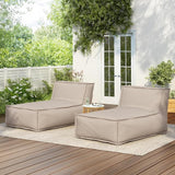Christopher Knight Home Natty Outdoor Bean Bag Chair Set of 2, Fabric Bean Bag Chair for Adults and Kids - Photo 1