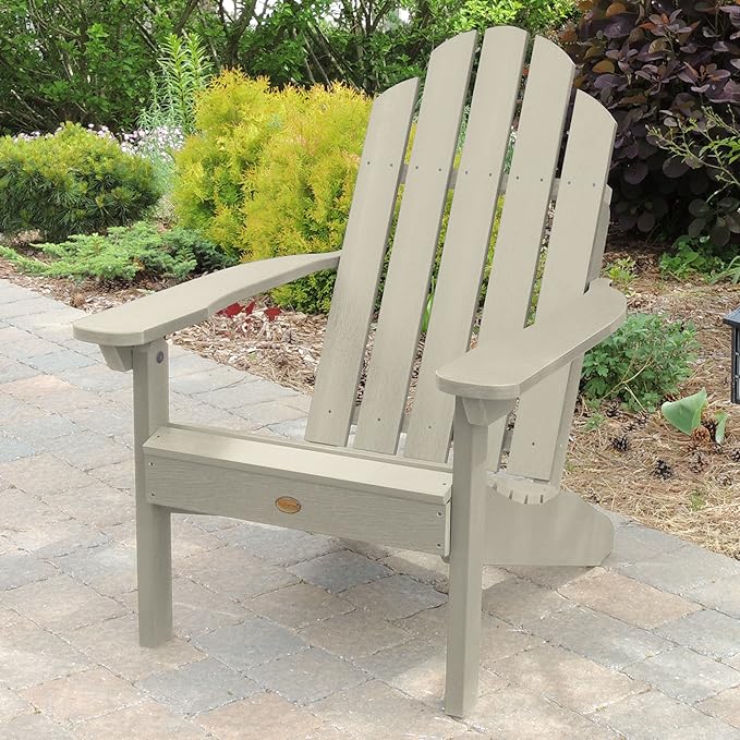highwood Classic Westport Adirondack Chairs with Side Table, Whitewash