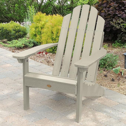 highwood Classic Westport Adirondack Chairs with Side Table, Whitewash
