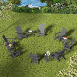 12 Pieces Adirondack Chair Set Outdoor Adirondack Chair Plastic HDPE All-Weather Adirondack Chairs Outdoor Fire Pit - Photo 5