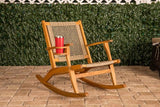 Balkene Home Outdoor Rocking Chair with Beverage Holder - Photo 2