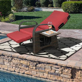 ATR ART TO REAL Outdoor Recliner Chairs, PE Wicker Reclining Lounge Chair with Removable Soft Cushion - Photo 7