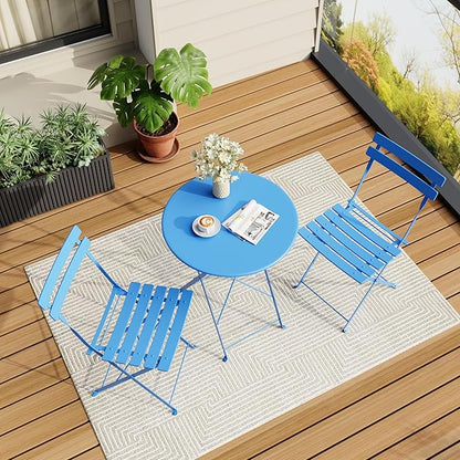 CABIHOME Outdoor Metal Sculpture Garden Chair, Decorative & Functional Resting Seating, Iron Construction, 37.4x7.09x24.8 Inch Outdoor Table and Chair Set for Patio, Garden, Balcony, Yard