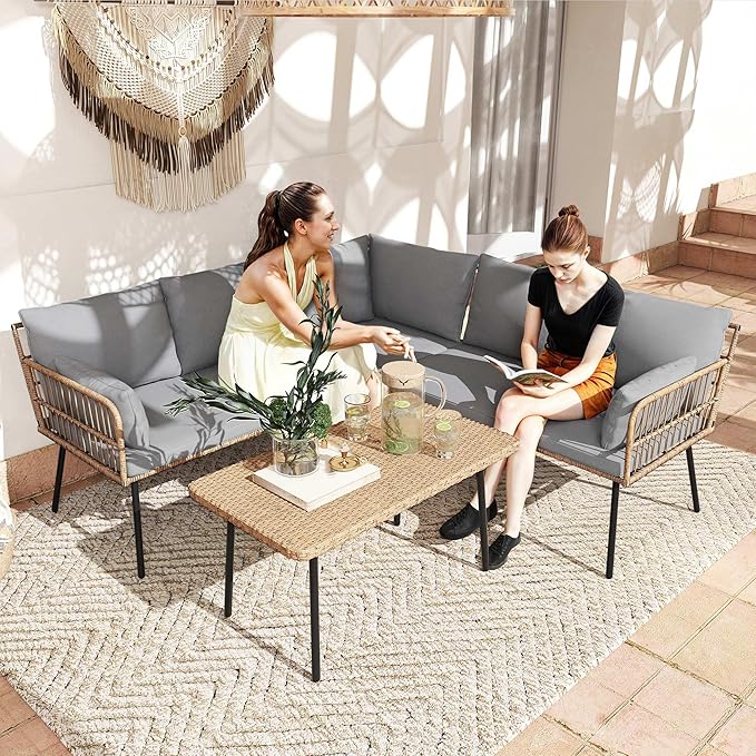 DWVO 4-Piece Outdoor Sectional Sofa Set - Photo 2