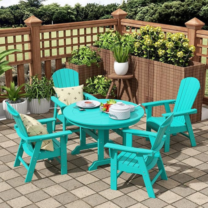 WO WESTIN OUTDOOR HDPE Altura Adirondack Dining Chair,Turquoise