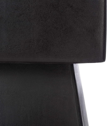 Safavieh Outdoor Zen Black Mushroom Modern Concrete Accent Table