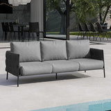 East Oak Life Chatter Outdoor Patio Furniture | Outdoor Sofa 3 Seats with Waterproof Thick Cushions - Photo 1