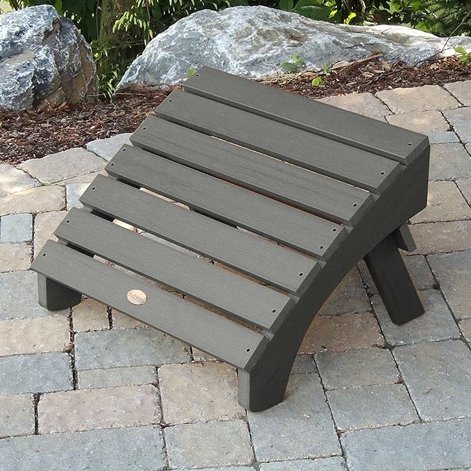 highwood AD-OTL1-CGE Adirondack Folding Ottoman, Coastal Teak