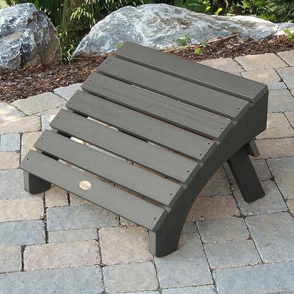 highwood AD-OTL1-CGE Adirondack Folding Ottoman, Coastal Teak