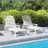 Giantex Lounge Chair Outdoor, Oversized Chaise Lounge Chair with 4-Position Backrest, Rotatory Cup Holder - Photo 2
