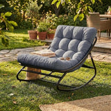 GarveeLife Outdoor Rocking Chair, Outdoor Lounge Chairs with Thick Waterproof Cushion - Photo 1