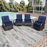 Joyside Wicker Patio Furniture Set, 6 Piece Outdoor Furniture Set with Thickened Cushions, High Back, Deep Seating - Photo 8